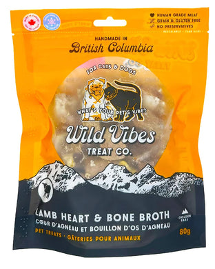 Wild Vibes Lamb Heart & Bone Broth Treats - 80g