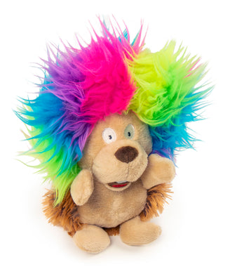 GoDog Silent Squeak Hedgehog Crazy Hairs - Large