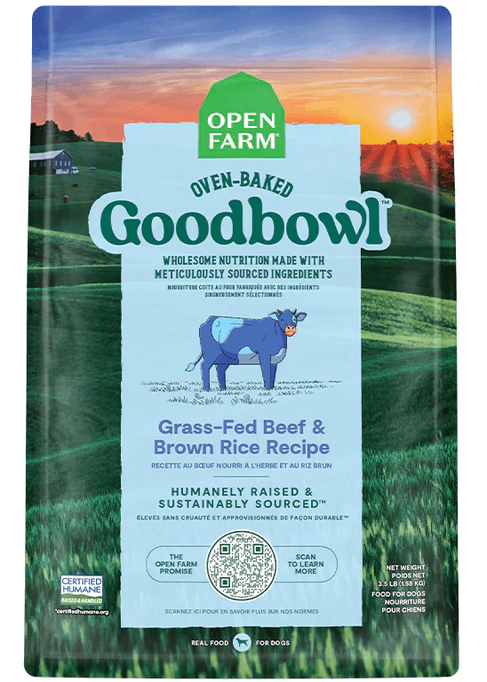 Open Farm - Goodbowl - Grass Fed Beef & Brown Rice Recipe - 22lb