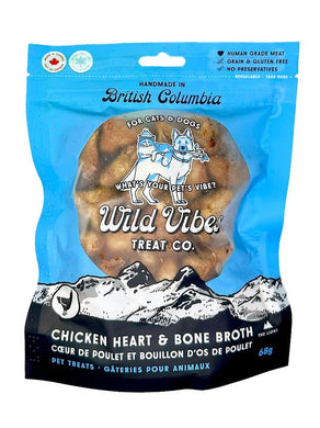 Wild Vibes Chicken Heart & Bone Broth Treats - 68g