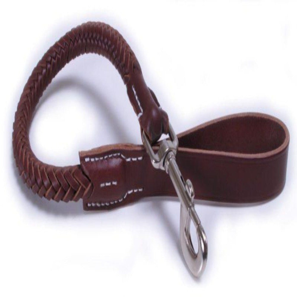Braided Leather Lead - 24