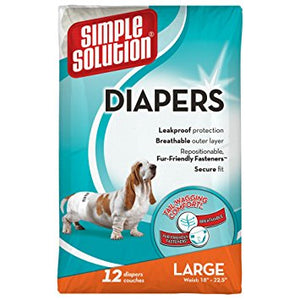Simple Solution Disposable Diapers - LARGE - 12 pack