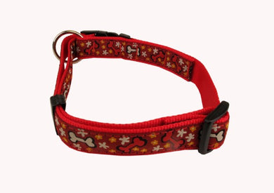 Hunter Adjustable Clip Collar - Red Bones