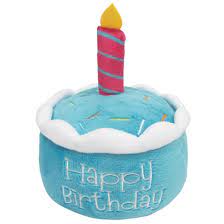 Fou Fou Dog Plush Birthday Cake - Blue