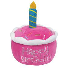 Fou Fou Dog Plush Birthday Cake - Pink