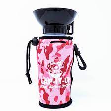 Lap It Up - Dog Water Bottle -  Pink/Red Camo