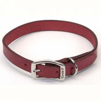 Circle T - Leather Town Collar - Red